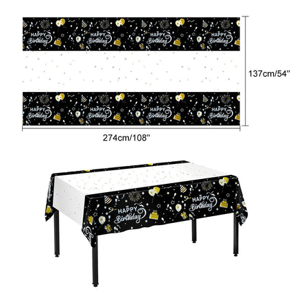 Happy Birthday Tablecloth Party Tableware Decorations-2PCS Splendid&Co.