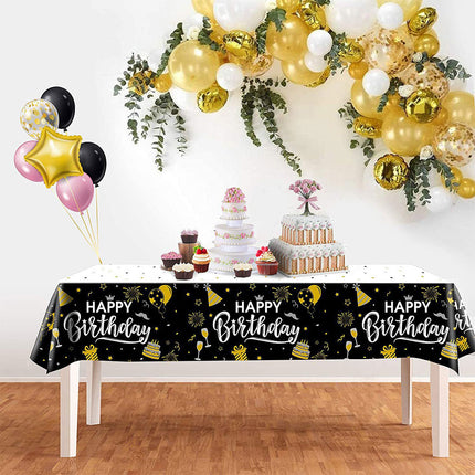 Happy Birthday Tablecloth Party Tableware Decorations-2PCS Splendid&Co.