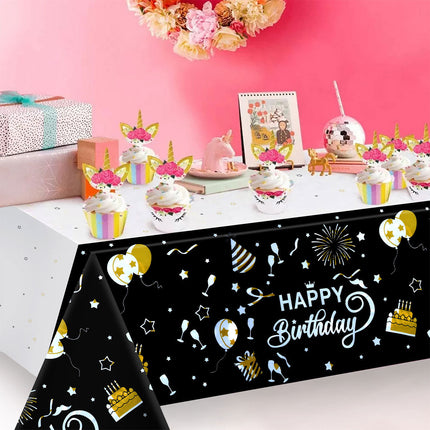Happy Birthday Tablecloth Party Tableware Decorations-2PCS Splendid&Co.