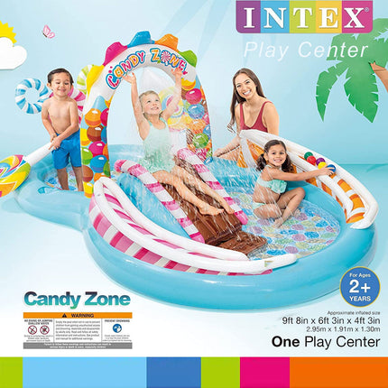 Intex Candy Zone Play Centre Kids Inflatable Fun Outdoor Paddling Swimming Pool Splendid&Co.