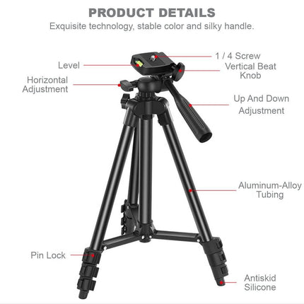 Jumpflash 05LM Vlogging Video Recording 50" Tripod Kit With Wireless Remote Control Splendid&Co.