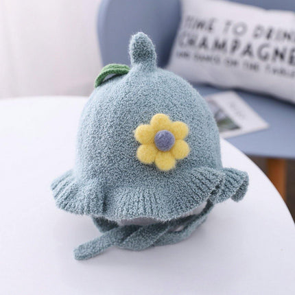 Kids Winter Warm Beanie BHats With Cute Sun Flower Splendid&Co.