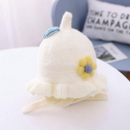 Kids Winter Warm Beanie BHats With Cute Sun Flower Splendid&Co.