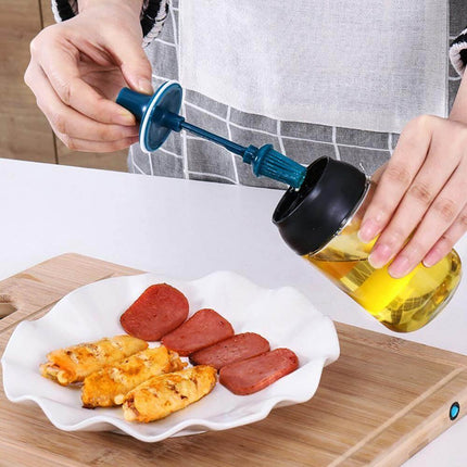 Kitchen Condiment Oil Honey Sugar Glass Bottle Black Set Splendid&Co.