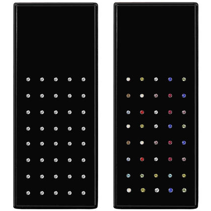 L Shape Nose Stud With 1.8mm Diameter Crystal Splendid&Co.