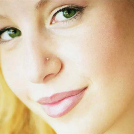 L Shape Nose Stud With 1.8mm Diameter Crystal Splendid&Co.
