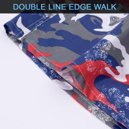 Mens Summer Hawaiian Printed Shorts  Tropical Casual Red Camouflage Splendid&Co.