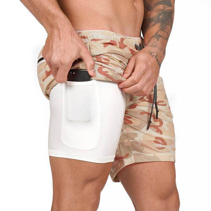 Mens Workout 2 in 1 Shorts 7" Running Jogging Phone Pocket Splendid&Co.