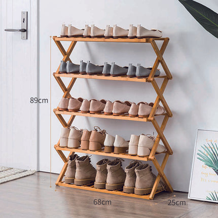 Multi Layer Bamboo Fordable Shoes Rack Splendid&Co.