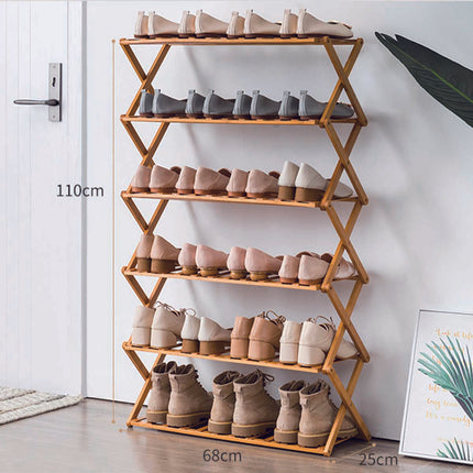 Multi Layer Bamboo Fordable Shoes Rack Splendid&Co.