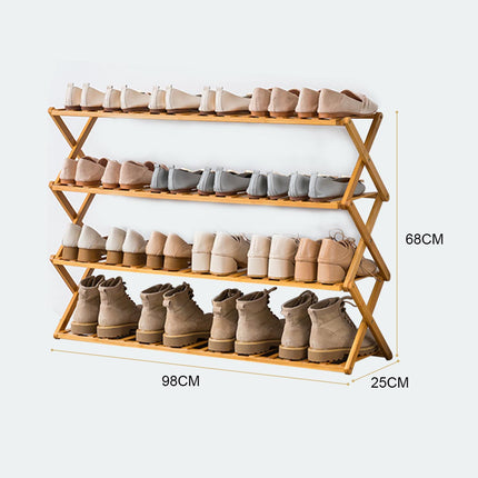 Multi Layer Bamboo Fordable Shoes Rack Splendid&Co.