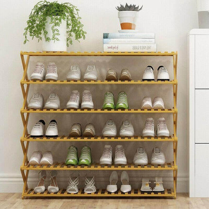 Multi Layer Bamboo Fordable Shoes Rack Splendid&Co.