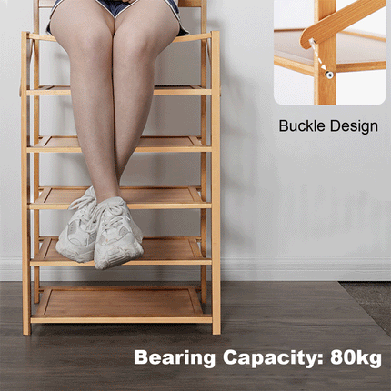 Multi Layer Bamboo Fordable Shoes Rack Splendid&Co.