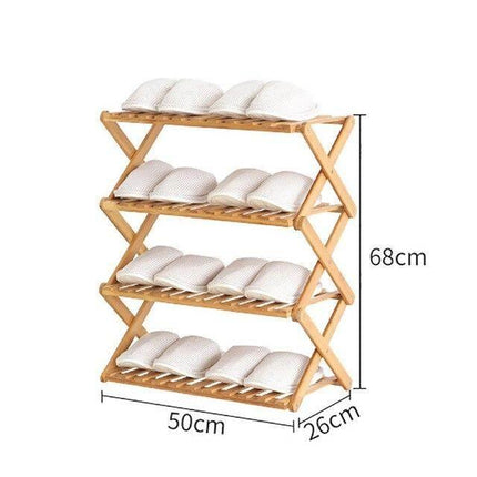 Multi Layer Bamboo Fordable Shoes Rack Splendid&Co.