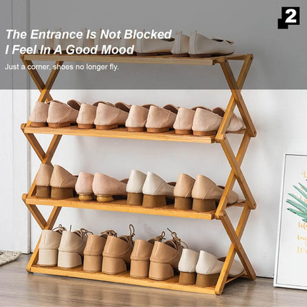 Multi Layer Bamboo Fordable Shoes Rack Splendid&Co.