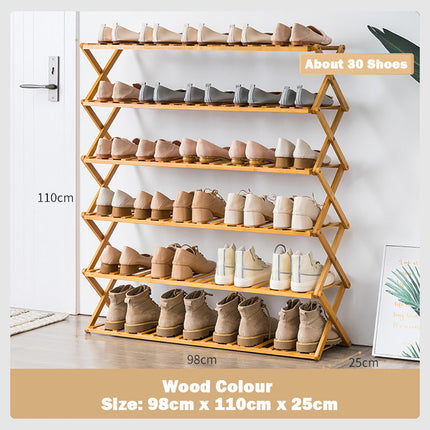 Multi Layer Bamboo Fordable Shoes Rack Splendid&Co.