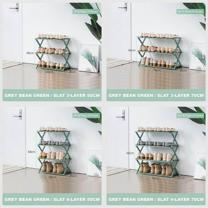 Multi Layer Bamboo Fordable Shoes Rack Splendid&Co.