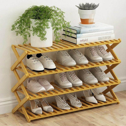 Multi Layer Bamboo Fordable Shoes Rack Splendid&Co.