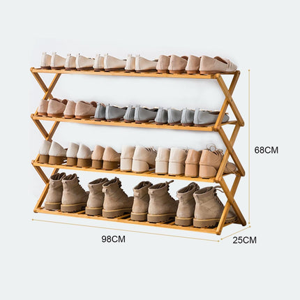 Multi Layer Bamboo Fordable Shoes Rack Splendid&Co.