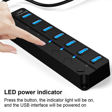 Multi USB 3.0 2.0 Hub 4 Port High Speed Slim Compact Expansion Splendid&Co.