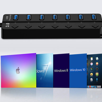 Multi USB 3.0 2.0 Hub 4 Port High Speed Slim Compact Expansion Splendid&Co.