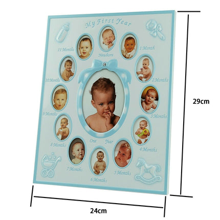 Newborn Baby Photo Frame My First Year 12 Month Keepsak Collage Gift 13 Pictures Splendid&Co.