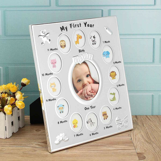 Newborn Baby Photo Frame My First Year 12 Month Keepsak Collage Gift 13 Pictures Splendid&Co.
