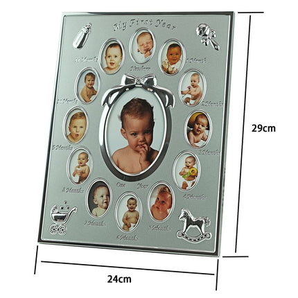 Newborn Baby Photo Frame My First Year 12 Month Keepsak Collage Gift 13 Pictures Splendid&Co.