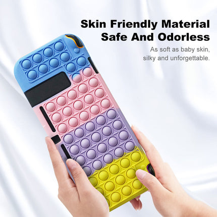 Nintendo Switch Console “Pop It” Stress Relief Case Cover Blue & Purple & Yellow & Red Splendid&Co.