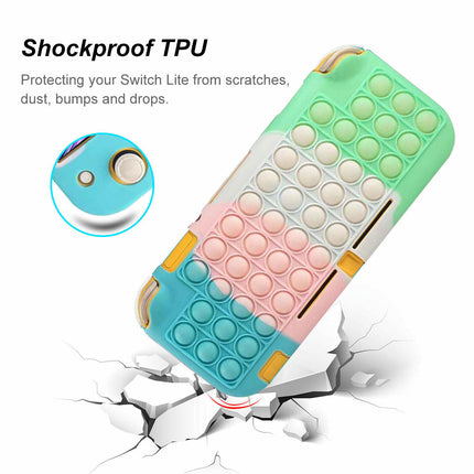 Nintendo Switch Lite Console Pop It Stress Relief Case Cover Blue& Yellow & Purple & Pink Splendid&Co.
