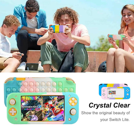 Nintendo Switch Lite Console Pop It Stress Relief Case Cover Blue& Yellow & Purple & Pink Splendid&Co.
