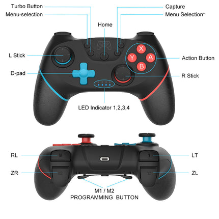Nintendo Switch Lite OLED Wireless Pro Controller Joy-Con Controllers Black Splendid&Co.