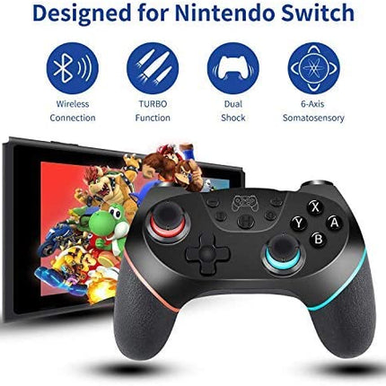 Nintendo Switch Lite OLED Wireless Pro Controller Joy-Con Controllers Blue & Red Splendid&Co.