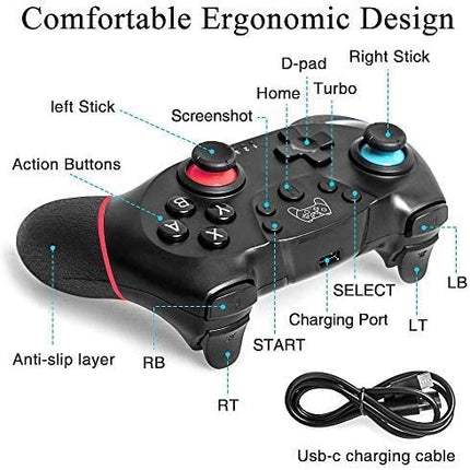 Nintendo Switch Lite OLED Wireless Pro Controller Joy-Con Controllers Blue & Red Splendid&Co.