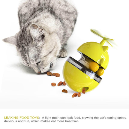 Portable Cat Whirlwind Tumbler With Food Dispenser Yellow Splendid&Co.
