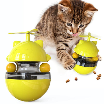 Portable Cat Whirlwind Tumbler With Food Dispenser Yellow Splendid&Co.