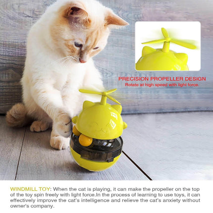 Portable Cat Whirlwind Tumbler With Food Dispenser Yellow Splendid&Co.