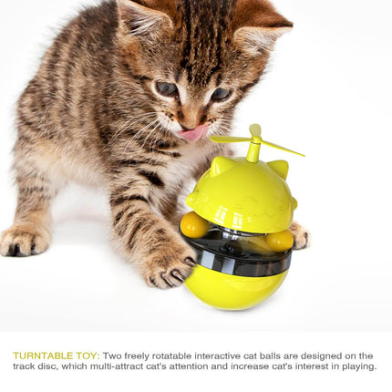 Portable Cat Whirlwind Tumbler With Food Dispenser Yellow Splendid&Co.