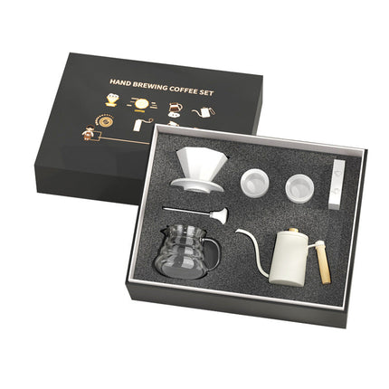 Pour Over Coffee Pot Kettle Mug thermometer Gift Box Set-White Splendid&Co.