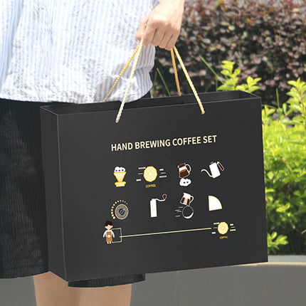Pour Over Coffee Pot Kettle Mug thermometer Gift Box Set-White Splendid&Co.