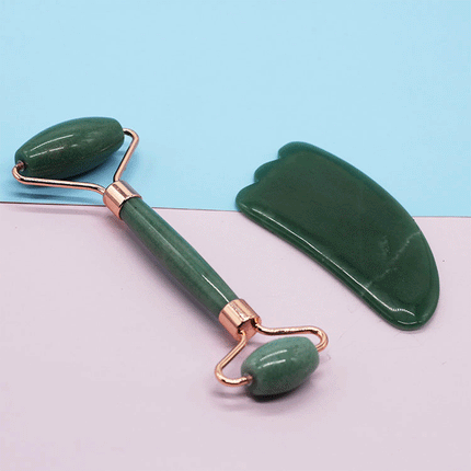 Quartz Roller Gua Sha Facial Lifting Tool Green Gem Splendid&Co.