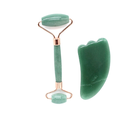 Quartz Roller Gua Sha Facial Lifting Tool Green Gem Splendid&Co.