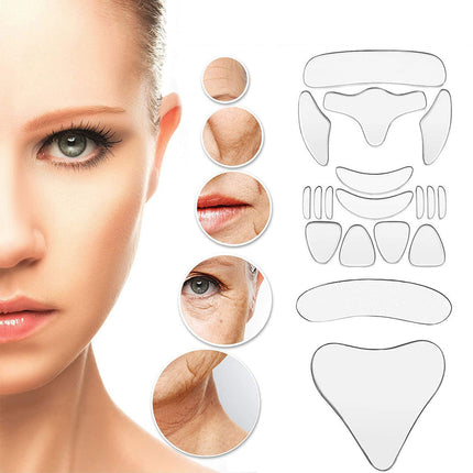 Reusable Anti Wrinkle Skin Chest Neck Eye Face Pad Silicone -18pcs Splendid&Co.