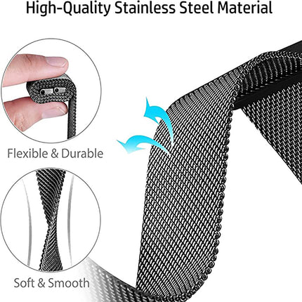 Samsung Galaxy Watch 4 Classic 40/44/42/46mm Milanese Magnetic Replace Band-Black Splendid&Co.