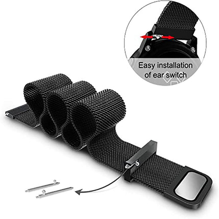 Samsung Galaxy Watch 4 Classic 40/44/42/46mm Milanese Magnetic Replace Band-Black Splendid&Co.