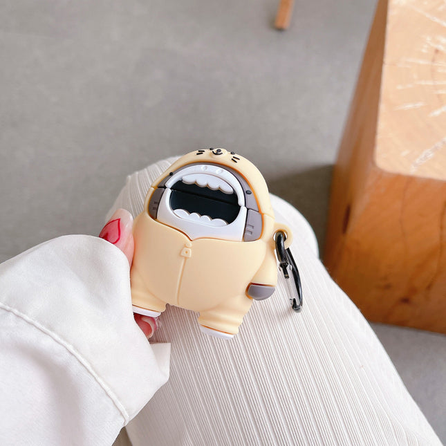 Shockproof Cartoon Silicon Case Cover For Airpods 1 2 3 Pro Beige Shark Splendid&Co.