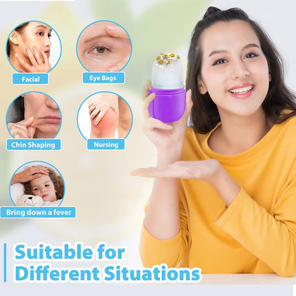 Silicone Ice Cube Massager Face Ice Roller - Purple Splendid&Co.