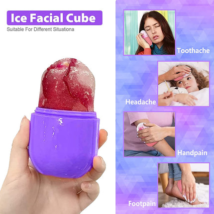 Silicone Ice Cube Massager Face Ice Roller - Purple Splendid&Co.