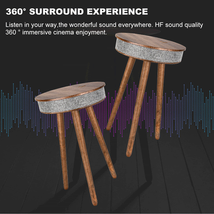 Smart Bedside Coffee Table With Bluetooth Speaker Wood Splendid&Co.