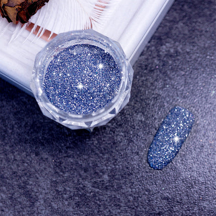 Sparkling Diamond Nail Powder Laser Silver Reflective Nail Art Glitter Powder Splendid&Co.